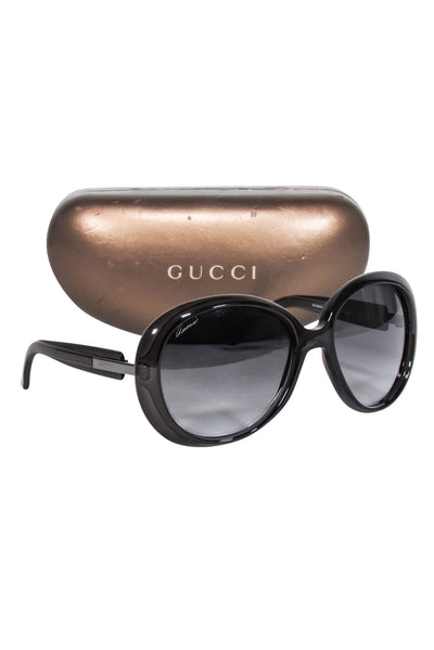 Current Boutique-Gucci - Black Large Rounded Sunglasses