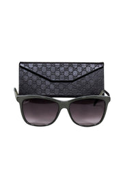 Current Boutique-Gucci - Grey Print Sunglasses w/ Silver Detail