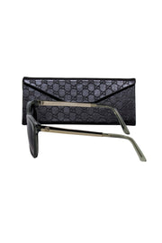 Current Boutique-Gucci - Grey Print Sunglasses w/ Silver Detail