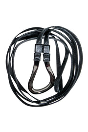 Current Boutique-Halston - Black Wrap Around Belt w/ Gunmetal Hardware