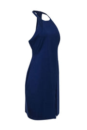Current Boutique-Halston Heritage - Navy Halter Midi Dress w/ Front Slit Sz 8