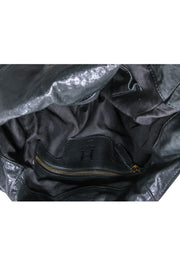 Current Boutique-Halston Heritage - Black Leather Slouchy Shoulder Bag