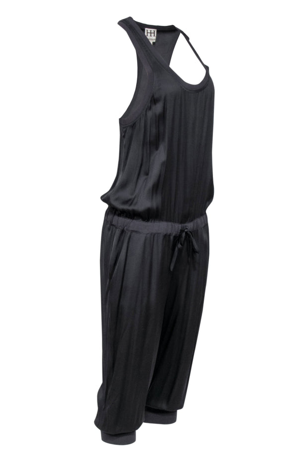 Current Boutique-Haute Hippie - Grey Silk Blend Sleeveless Jumpsuit Sz L