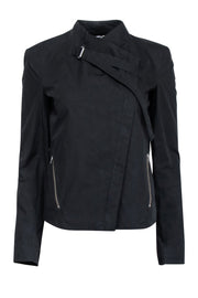 Current Boutique-Helmut Lang - Black Moto Zipper Front Jacket Sz S