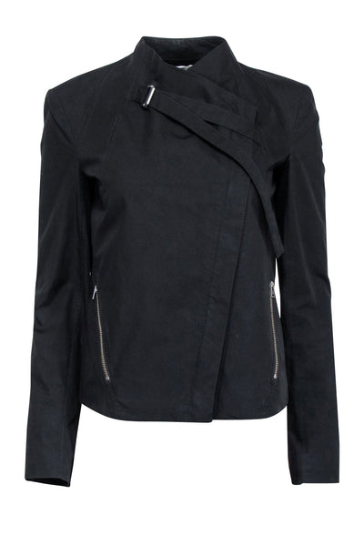 Current Boutique-Helmut Lang - Black Moto Zipper Front Jacket Sz S
