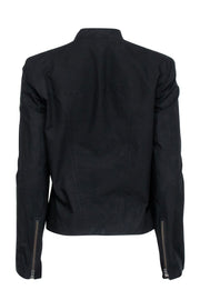 Current Boutique-Helmut Lang - Black Moto Zipper Front Jacket Sz S