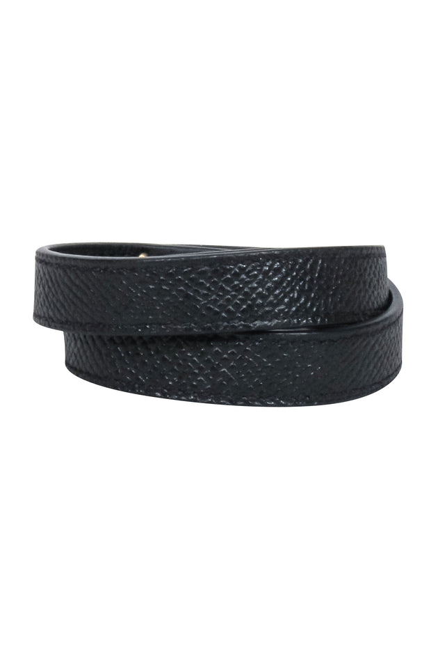 Current Boutique-Hermes - Black Kelly Double Tour Bracelet