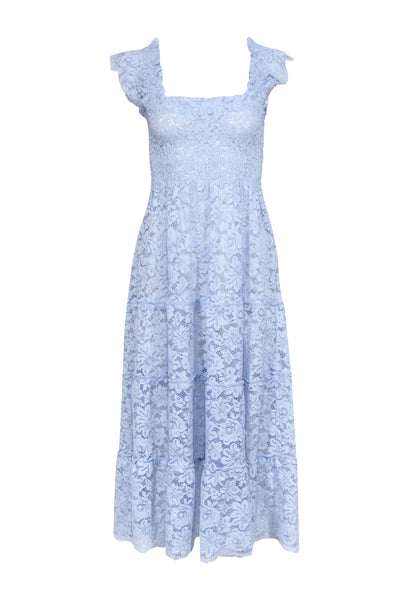 Current Boutique-Hill House - Light Blue Lace Smocked Bodice Dress Sz XS