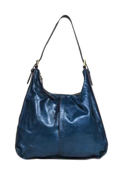 Current Boutique-HOBO - Navy Blue Leather Large Shoulder Bag