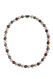 Current Boutique-Honora - Brown, Ivory, Grey Fresh Water Peal Necklace