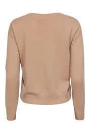 Current Boutique-Intermix - Beige Cashmere V-neck Sweater Sz XS
