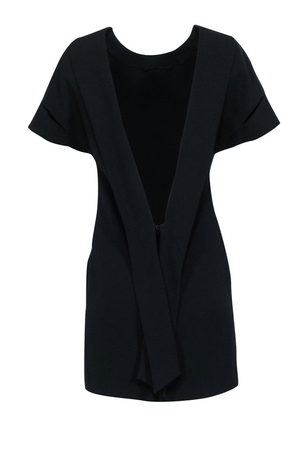 Current Boutique-IRO - Black Short Sleeve Mini V-Back Dress Sz 4