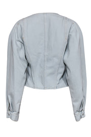 Current Boutique-IRO - Light Wash Denim Snap Button Jacket Sz 6
