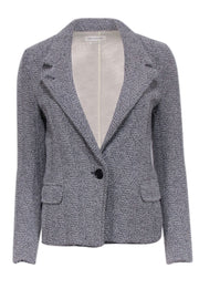 Current Boutique-Isabel Marant Etoile - Grey & Ivory Chevron Blend Blazer Sz 4