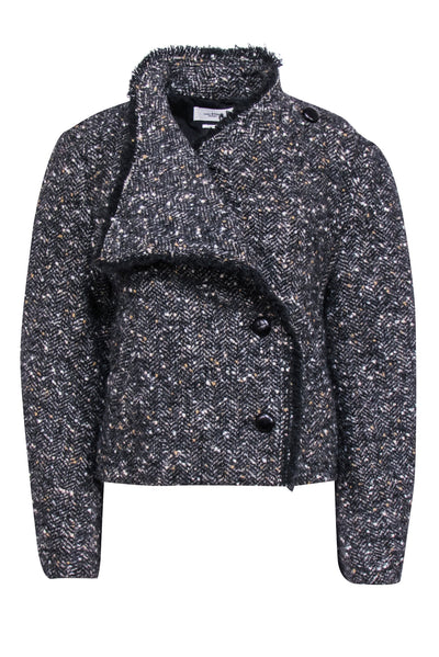 Current Boutique-Isabel Marant Etoile - Grey Tweed Cropped Jacket Sz 4