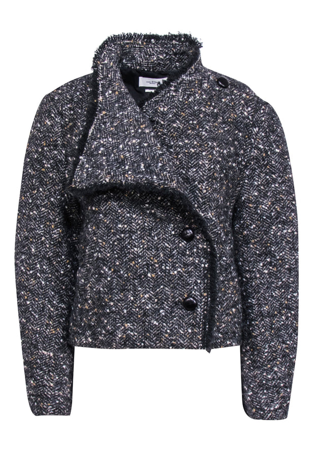 Current Boutique-Isabel Marant Etoile - Grey Tweed Cropped Jacket Sz 4