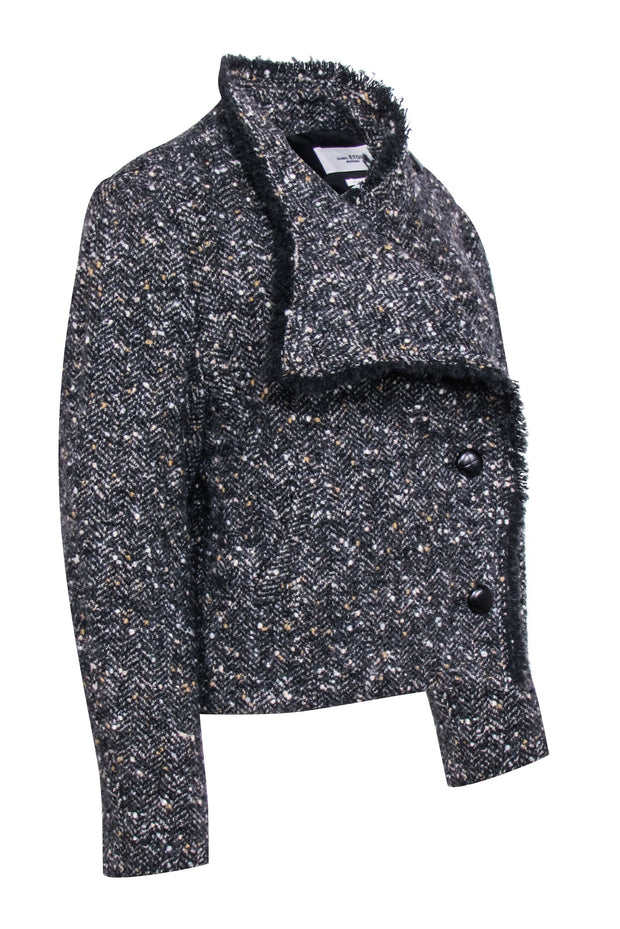 Current Boutique-Isabel Marant Etoile - Grey Tweed Cropped Jacket Sz 4