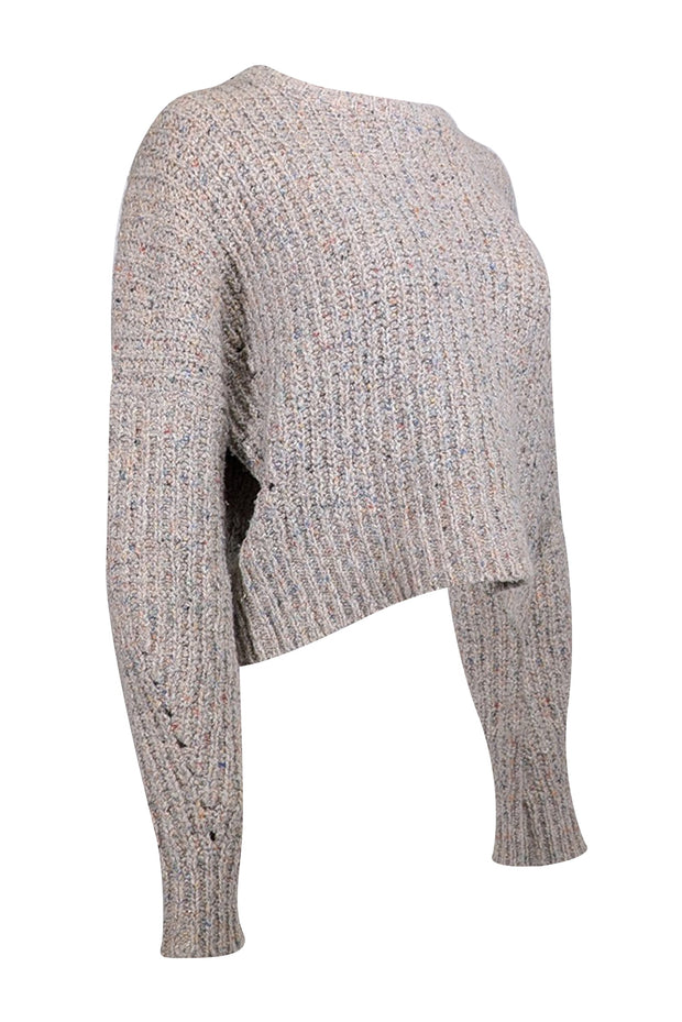 Current Boutique-Isabel Marant - Oatmeal Beige & Multicolor Speckled Wool Blend Swearer Sz 8