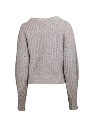Current Boutique-Isabel Marant - Oatmeal Beige & Multicolor Speckled Wool Blend Swearer Sz 8