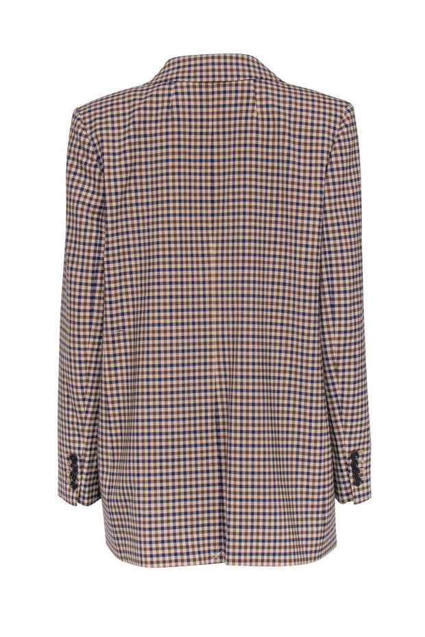 Current Boutique-J.Crew - Italian Stretch Wool Tan Checked Blazer Sz 10