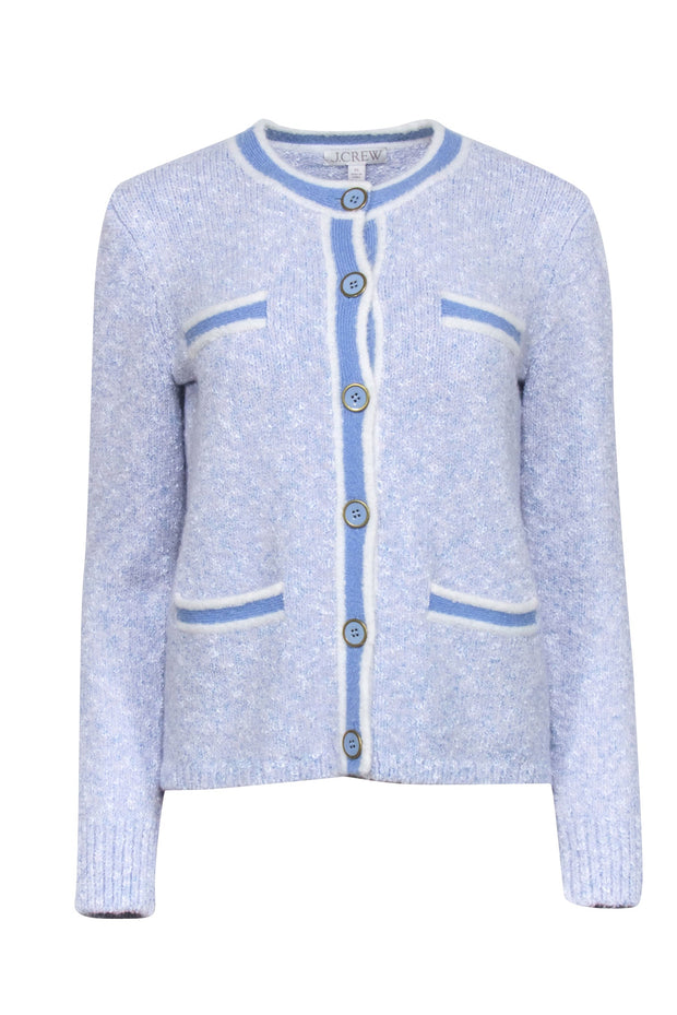 Current Boutique-J.Crew - Light Blue & Lavender Blend Button Front Cardigan Sz XS