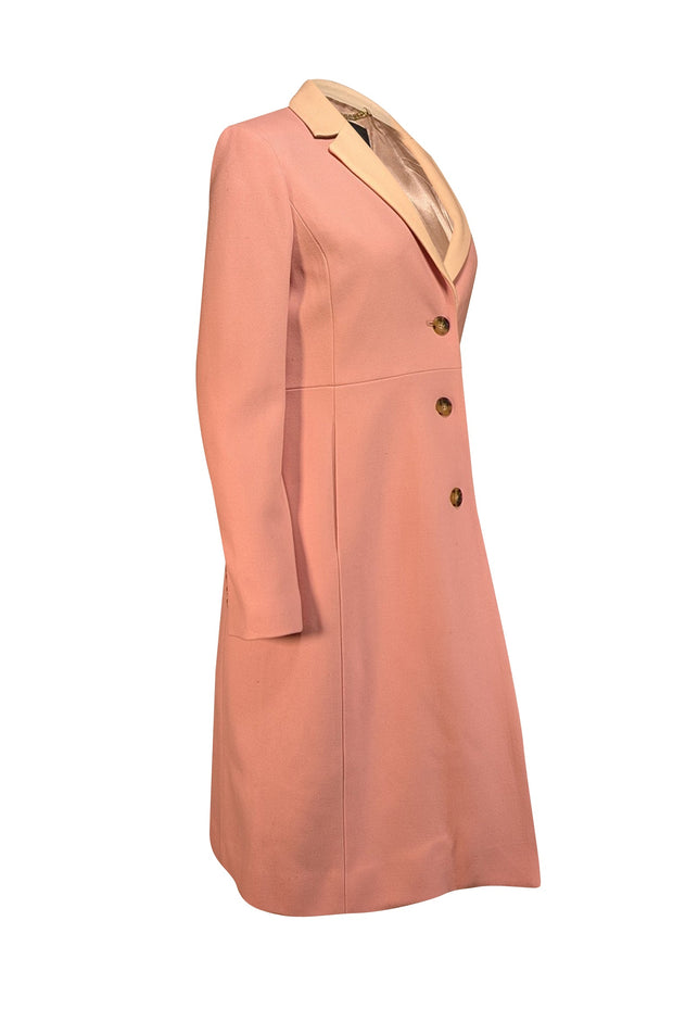 Current Boutique-J.Crew Collection - Light Pink Wool Longline Coat Sz 8