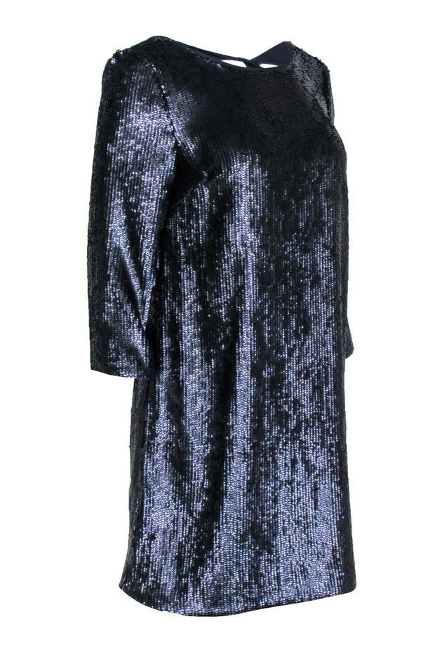Current Boutique-J. Crew - Navy Blue Sequin Mini Dress Sz 4