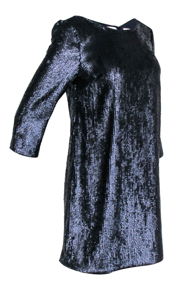 Current Boutique-J. Crew - Navy Blue Sequin Mini Dress Sz 4