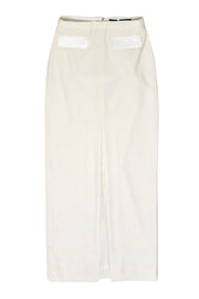 Current Boutique-J.Crew Collection - Ivory Wool Maxi Skirt w/ Slit Sz 4