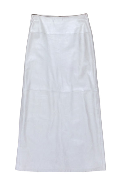 Current Boutique-J.Crew - Ivory Leather Maxi Skirt Sz 6