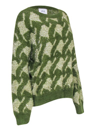 Current Boutique-J.O.A. - Green & Gold Metallic Crewneck Sweater