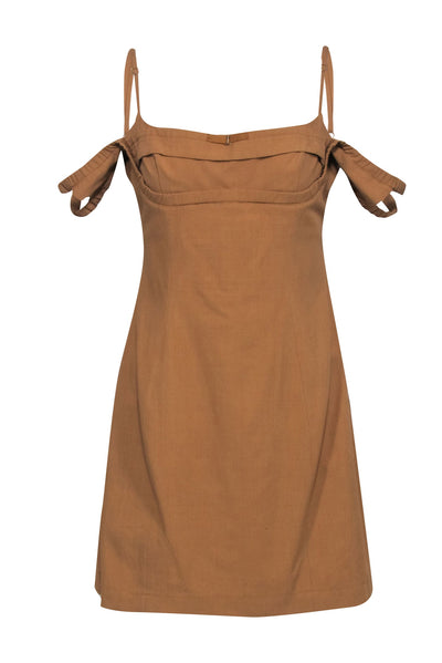 Current Boutique-Jacquemus - Tan Poplin Mini Dress Sz 10