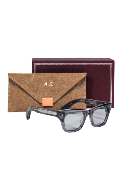 Current Boutique-Jacques Marie Mage - Transparent Blue Square Sunglasses
