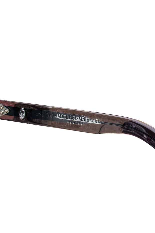 Current Boutique-Jacques Marie Mage - Transparent Blue Square Sunglasses