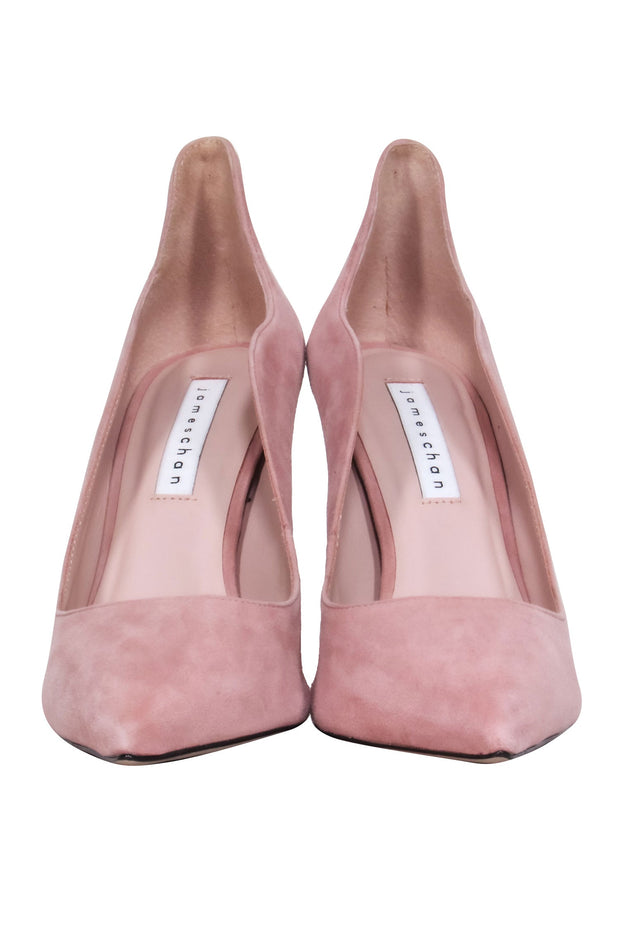 Current Boutique-James Chan - Blush Pink Suede Scalloped Basic Pump sz 9.5