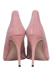 Current Boutique-James Chan - Blush Pink Suede Scalloped Basic Pump sz 9.5
