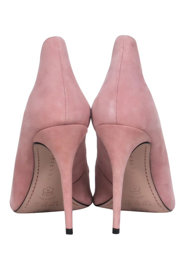 Current Boutique-James Chan - Blush Pink Suede Scalloped Basic Pump sz 9.5