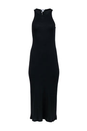 Current Boutique-James Perse - Black Ribbed Sleeveless Maxi Dress Sz XS