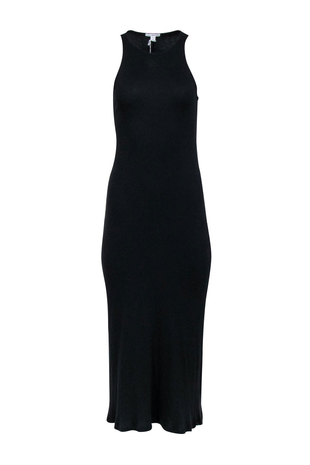 Current Boutique-James Perse - Black Ribbed Sleeveless Maxi Dress Sz XS