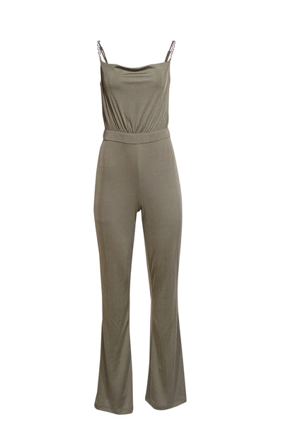 Current Boutique-Jason Wu - Olive Green Sleeveless Jumpsuit Sz S