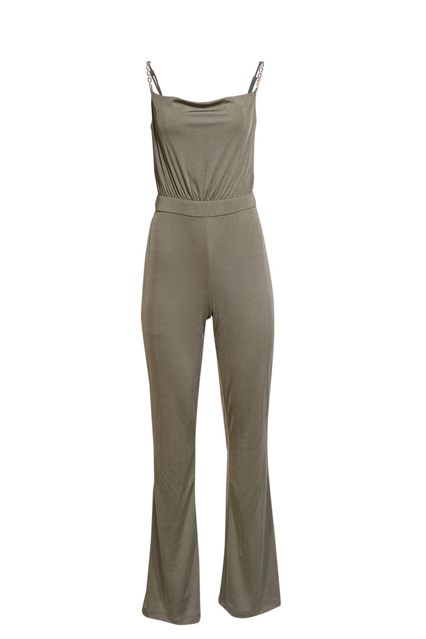 Current Boutique-Jason Wu - Olive Green Sleeveless Jumpsuit Sz S