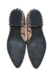 Current Boutique-Jeffrey Campbell - Taupe & Brown Snake Print Loafers w/ Stud Accent Sz 7M
