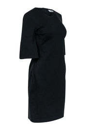 Current Boutique-Jil Sander - Black Crop Sleeve Sheath Dress Sz S