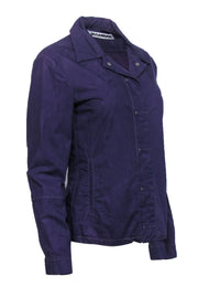 Current Boutique-Jil Sander - Dark Purple Lightweight Collared Jacket Sz 6