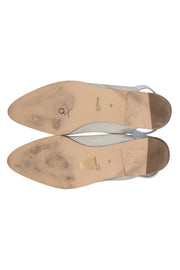 Current Boutique-Jil Sander - Ivory & White Leather Slingback Oxfords Sz 9