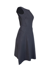 Current Boutique-Jil Sander - Charcoal Grey Wool Sleevless Dress Sz 6