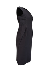 Current Boutique-Jil Sander - Black Thick Knit Sleeveless Sheath Dress Sz S