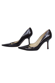 Current Boutique-Jimmy Choo - Espresso Brown Pointed Toe Pumps Sz 8.5