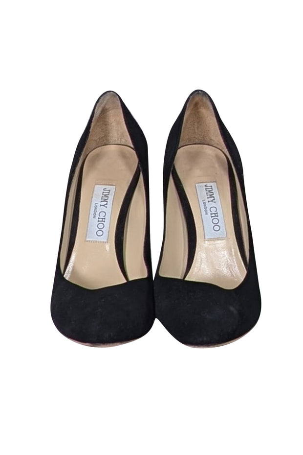 Current Boutique-Jimmy Choo - Black Suede Heels Sz 9