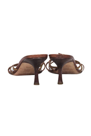 Current Boutique-Jimmy Choo - Brown Leather Open Tue Mule Pumps Sz 6.5